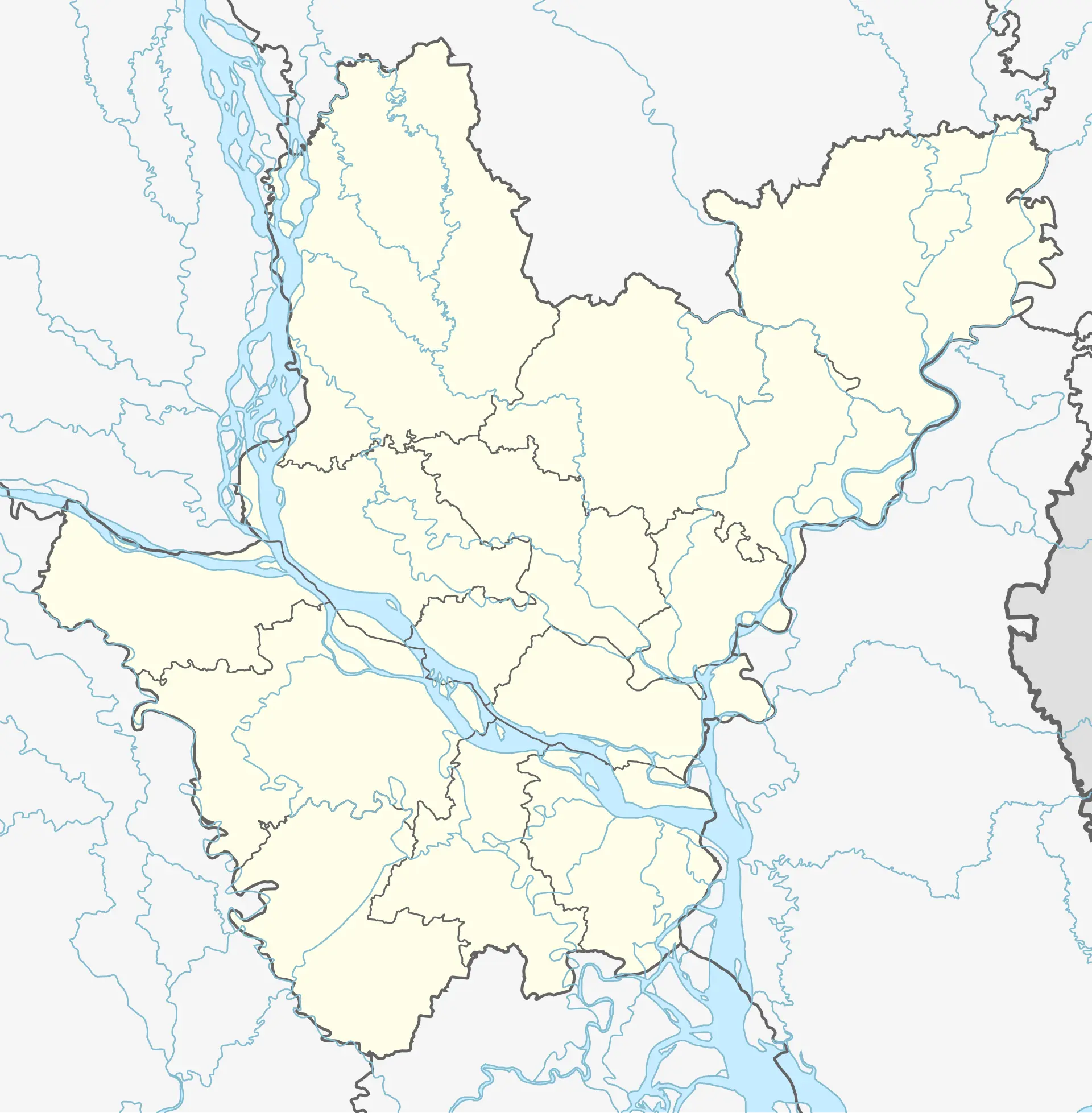 Map of Bangladesh highlighting Kaliakair